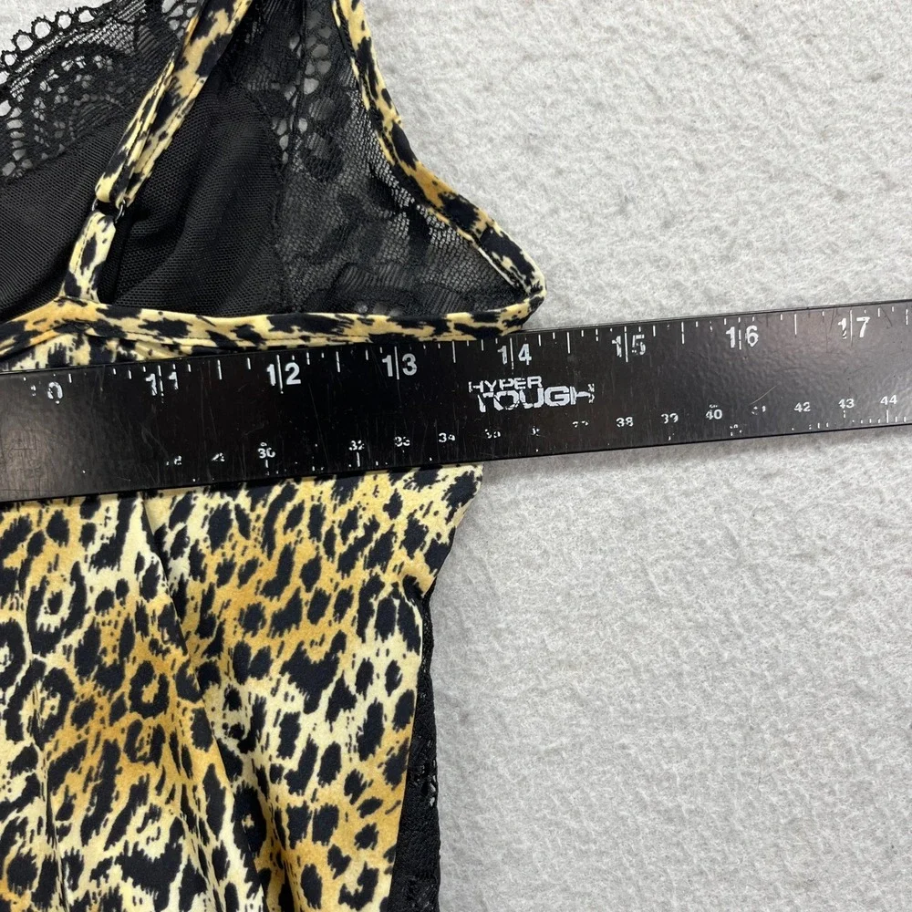 Victoria Secret Slip Dress Womens Small Leopard Lace Chemise Nightie Lingerie